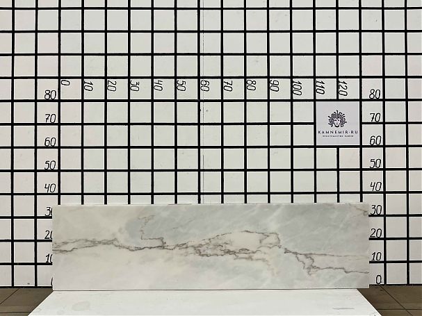 Заготовка F2546 (1330х350х20 мм)/Мрамор Bianco Lasa Vena Oro/Белый/Антик - изображение 1