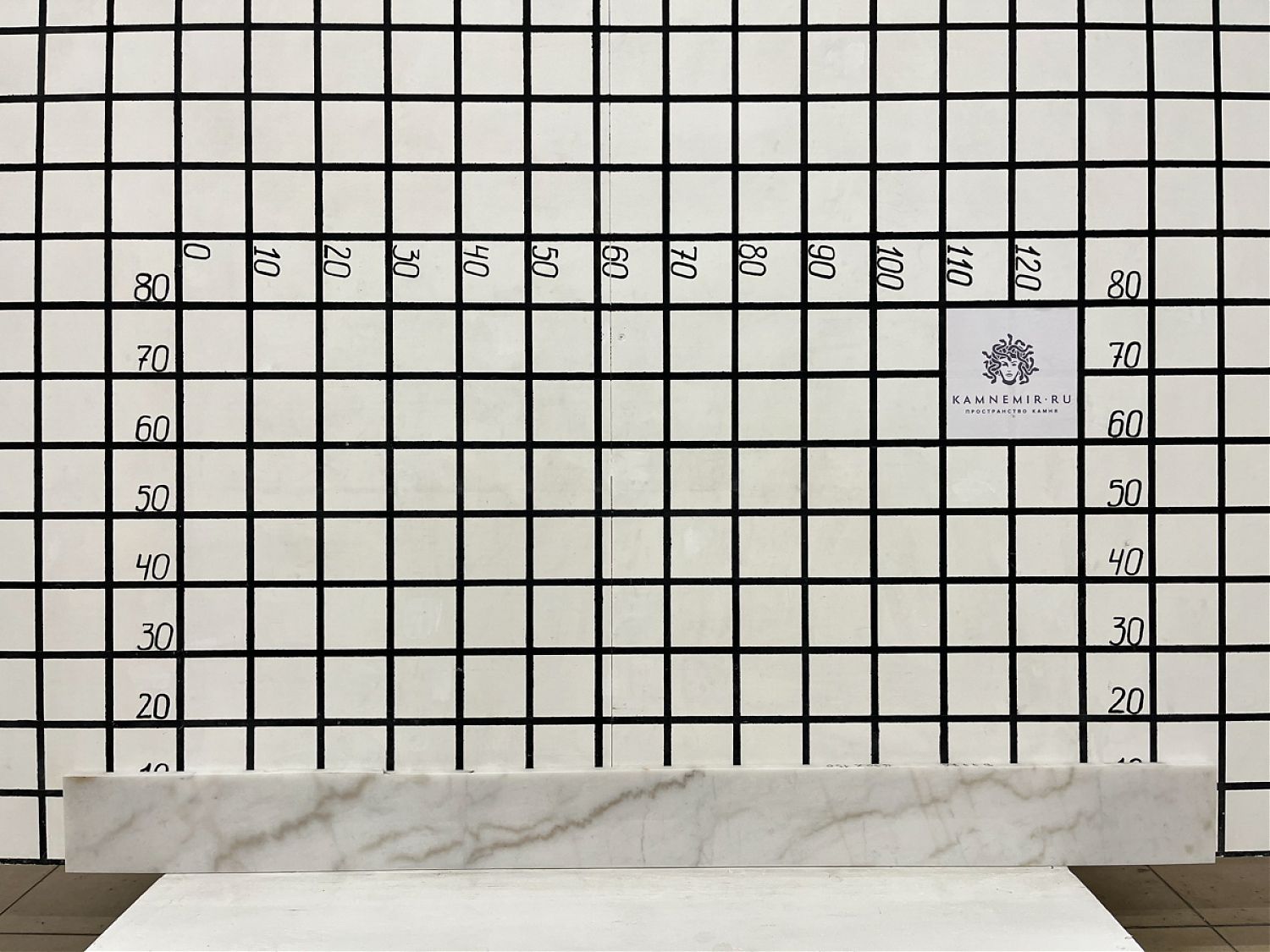 Изображение Заготовка  (1630х130х18 мм)/Мрамор Guangxi White/Белый/Полировка