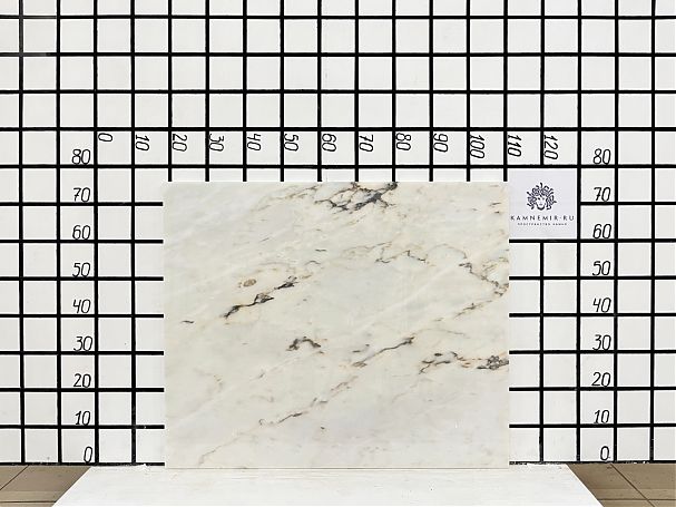 Заготовка F5322 (900х750х20 мм)/Мрамор Bianco Lasa Vena Oro/Белый/Полировка - изображение 1