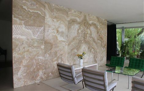 Стеновая панель из мраморного оникса Caramel изображение 2