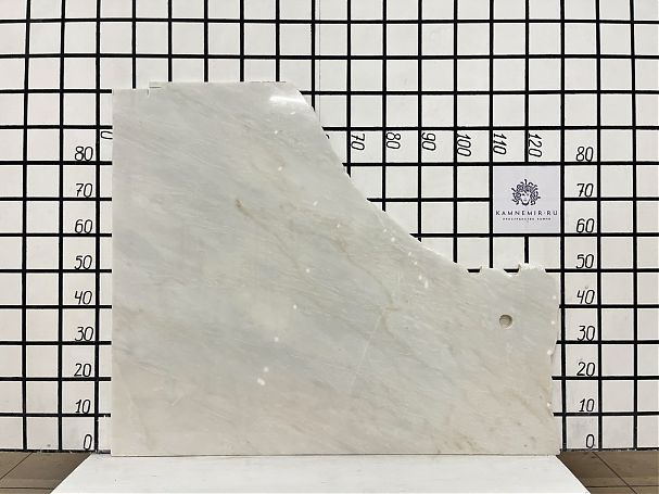 Заготовка со сколами (960х500х20 мм)/Мрамор Bianco Lasa Vena Oro/Белый/Полировка - изображение 1