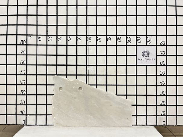 Заготовка неправильной формы  (740х230х20 мм)/Мрамор Bianco Lasa Vena Oro/Белый/Полировка - изображение 1
