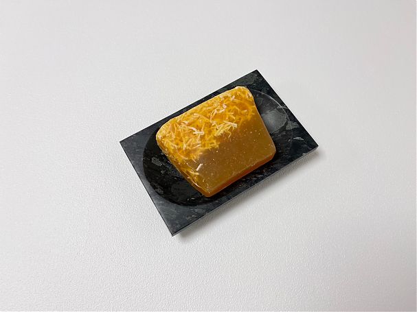 СПK Мыльница прямоугольная (140х90х20 мм)/Конгломерат Onego Green/Зеленый/Лощение - изображение 2