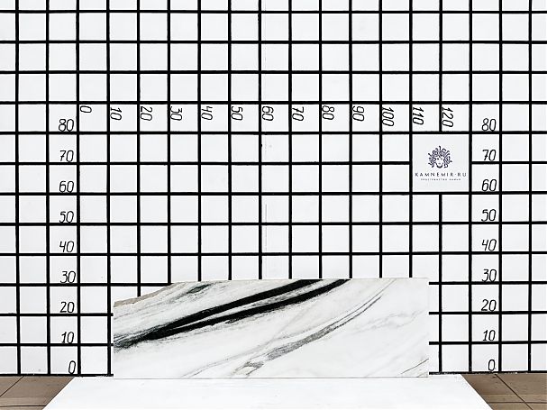Заготовка F3358 (810х300х20 мм)/Мрамор Panda White/Черно-белый/Полировка - изображение 1