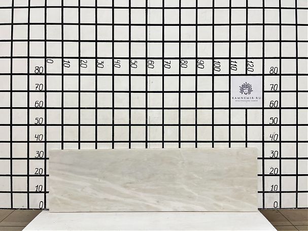 Заготовка F7049 (1200х350х30 мм)/Мрамор Bianco Lasa Vena Oro/Белый/Полировка - изображение 1