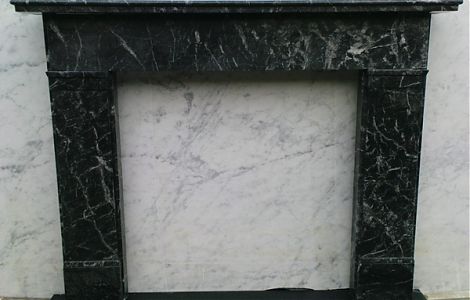 Каминный портал из серого мрамора Grigio Carnico изображение 2