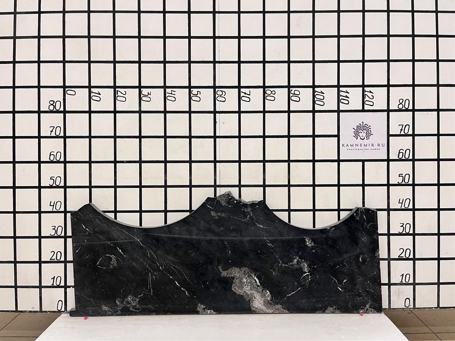 Изображение Заготовка  (1200х300х30 мм)/Мрамор Nero Marquina/Черный/Полировка