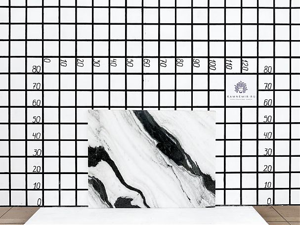 Заготовка F3370 (750х570х20 мм)/Мрамор Panda White/Черно-белый/Полировка - изображение 1