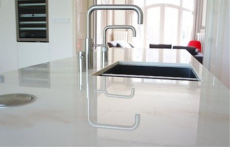 Стол, облицованный мрамором Bianco Lasa Covelano изображение 4