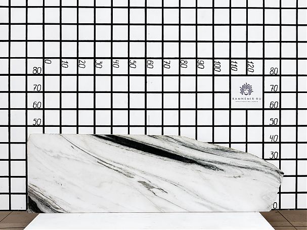 Заготовка F3363 (1300х320х20 мм)/Мрамор Panda White/Черно-белый/Полировка - изображение 1