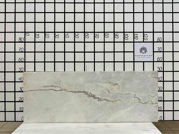 Заготовка F2482 (1320х480х20 мм)/Мрамор Bianco Lasa Vena Oro/Белый/Антик - изображение 1