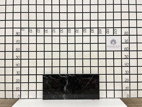 Заготовка  (710х300х30 мм)/Мрамор Nero Marquina/Черный/Полировка - изображение 1