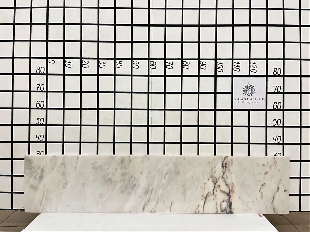 Заготовка  (1500х300х20 мм)/Мрамор Bianco Lasa Vena Oro/Белый/Полировка - изображение 1