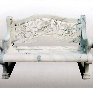 Скамейка резная из белого мрамора  - изображение 1