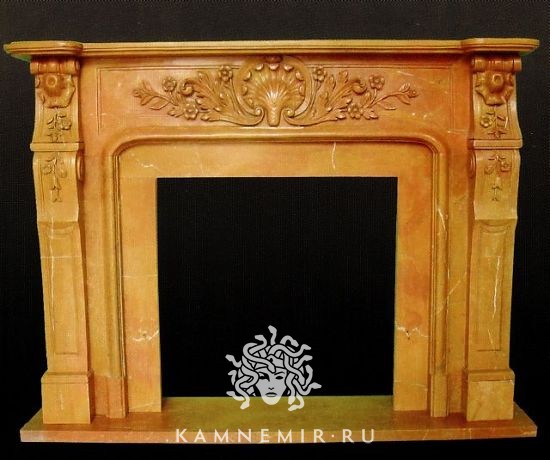 Камин из желтого мрамора - изображение 1