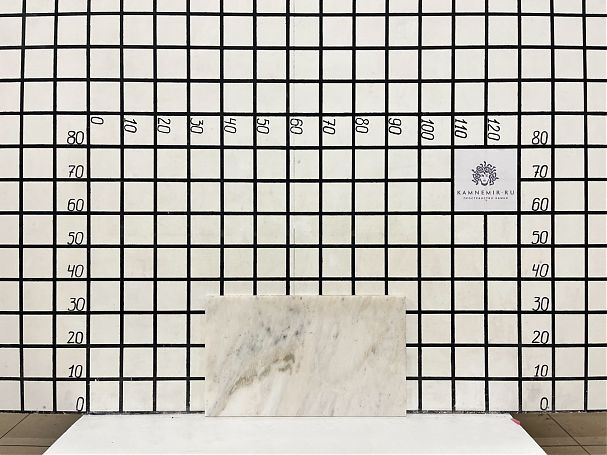 Заготовка  (580х330х20 мм)/Мрамор Bianco Lasa Vena Oro/Белый/Полировка - изображение 1