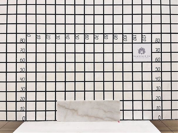 Заготовка  (600х190х18 мм)/Мрамор Guangxi White/Белый/Полировка - изображение 1