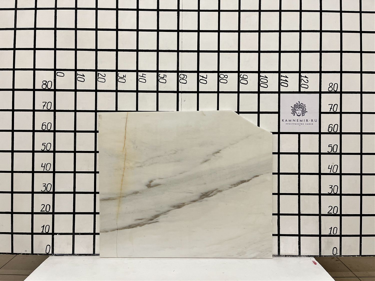 Изображение Заготовка  (580х800х20 мм)/Мрамор Bianco Lasa Vena Oro/Белый/Полировка