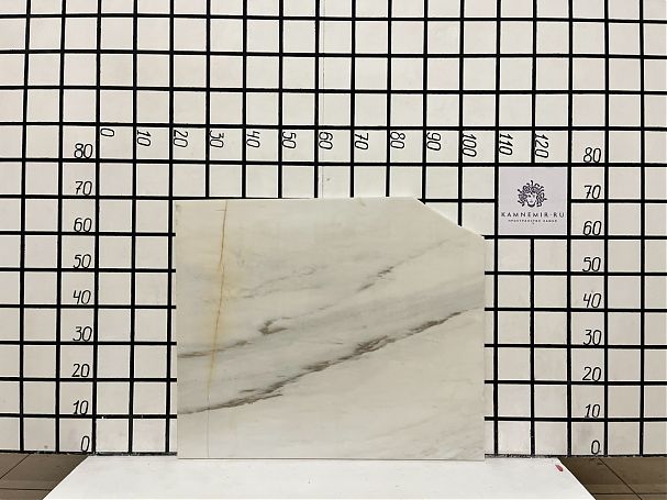 Заготовка  (580х800х20 мм)/Мрамор Bianco Lasa Vena Oro/Белый/Полировка - изображение 1