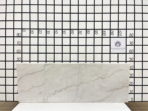 Подоконник 2, с глубокой царапиной (1397х483х18 мм)/Мрамор Guangxi White/Белый/Полировка - изображение 1