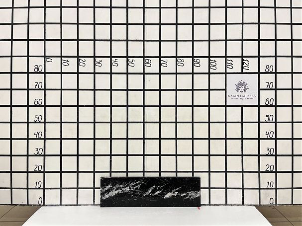 Заготовка  (600х170х20 мм)/Мрамор Nero Marquina/Черный/Полировка - изображение 1
