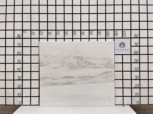Заготовка с трещиной F4453 (600х290х20 мм)/Мрамор Bianco Lasa Venato/Белый/Полировка - изображение 1
