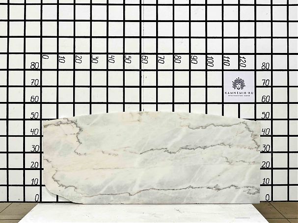Заготовка F2480 (1000х460х20 мм)/Мрамор Bianco Lasa Vena Oro/Белый/Антик - изображение 1