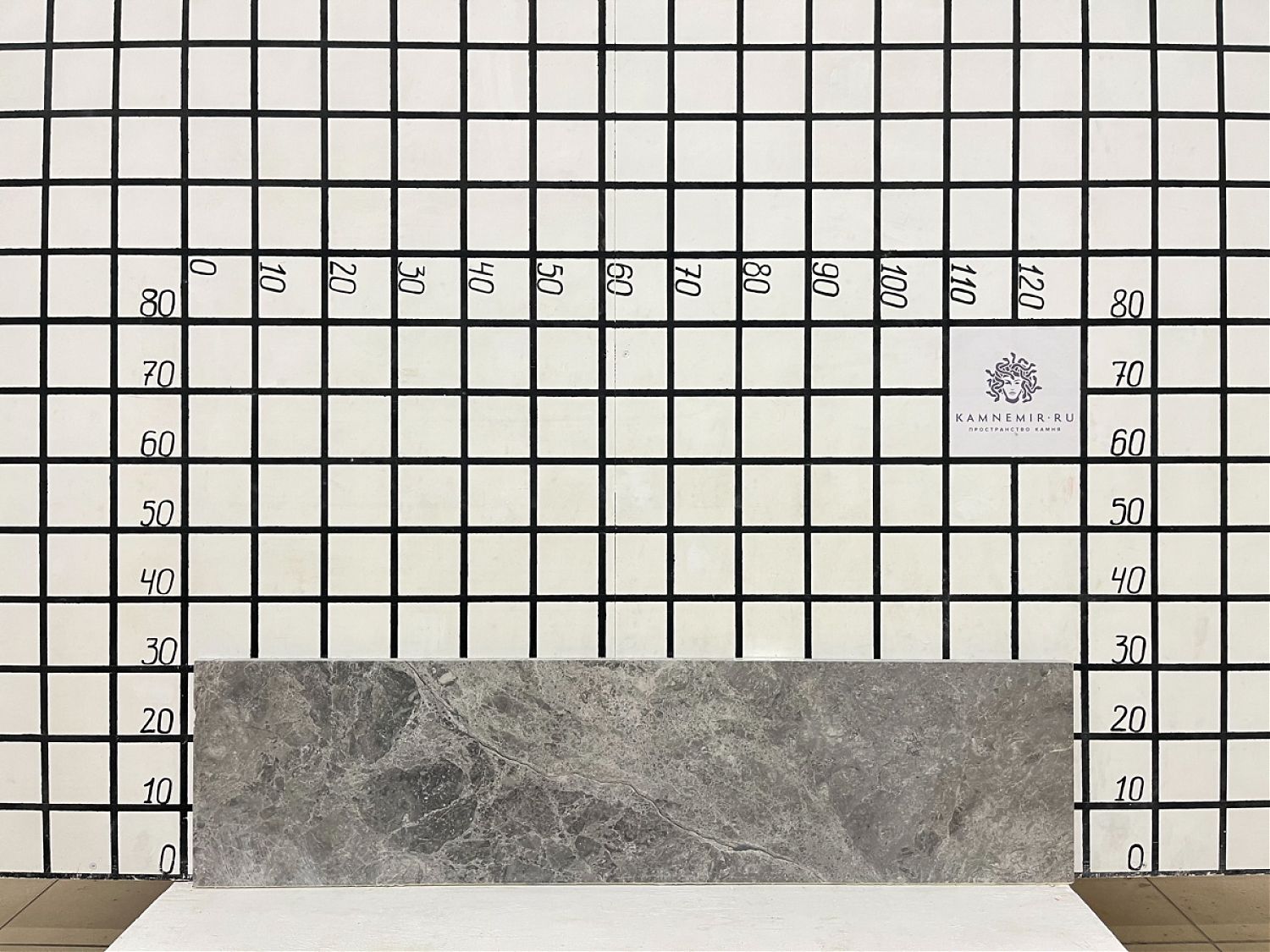 Изображение Заготовка  (1220х300х20 мм)/Мрамор Tundra Grey/Серый/Полировка