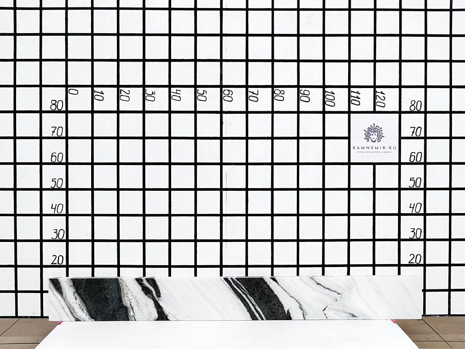 Изображение Заготовка F3341 (1430х160х20 мм)/Мрамор Panda White/Черно-белый/Полировка