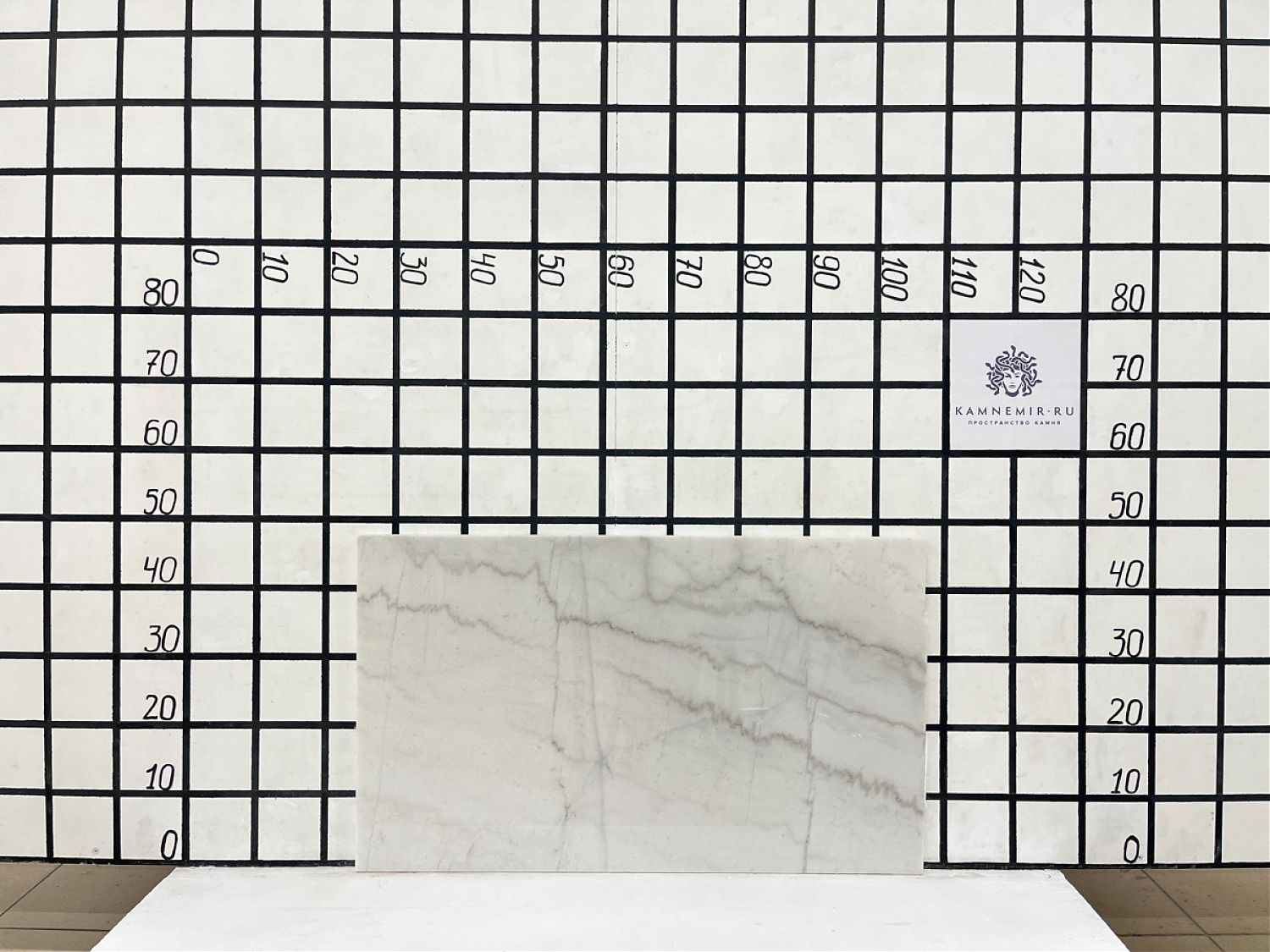 Изображение Заготовка  (800х460х18 мм)/Мрамор Guangxi White/Белый/Полировка