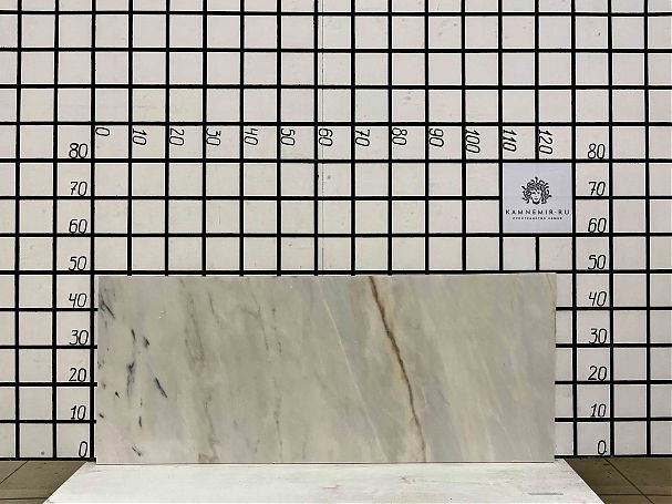 Заготовка F2484 (1200х480х20 мм)/Мрамор Bianco Lasa Vena Oro/Белый/Полировка - изображение 1